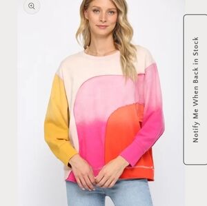 FATE colorblock Oversized Top